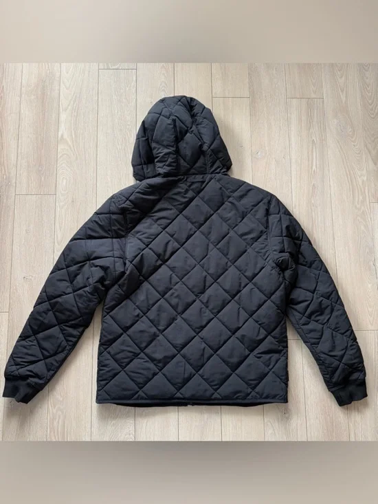 Frank & Oak Men's Skyline Reversible Hooded Quilted Black Puffer Jacket - Picture 6 of 16
